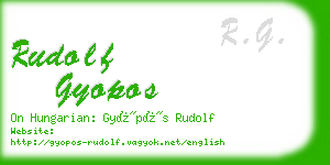 rudolf gyopos business card